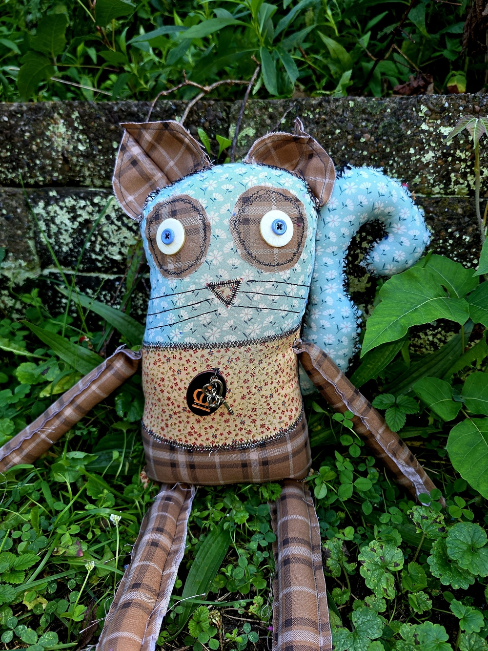 Dumpster Dollies OOAK Art Doll – “Moxie Mothwhisker” Handmade Cat Doll